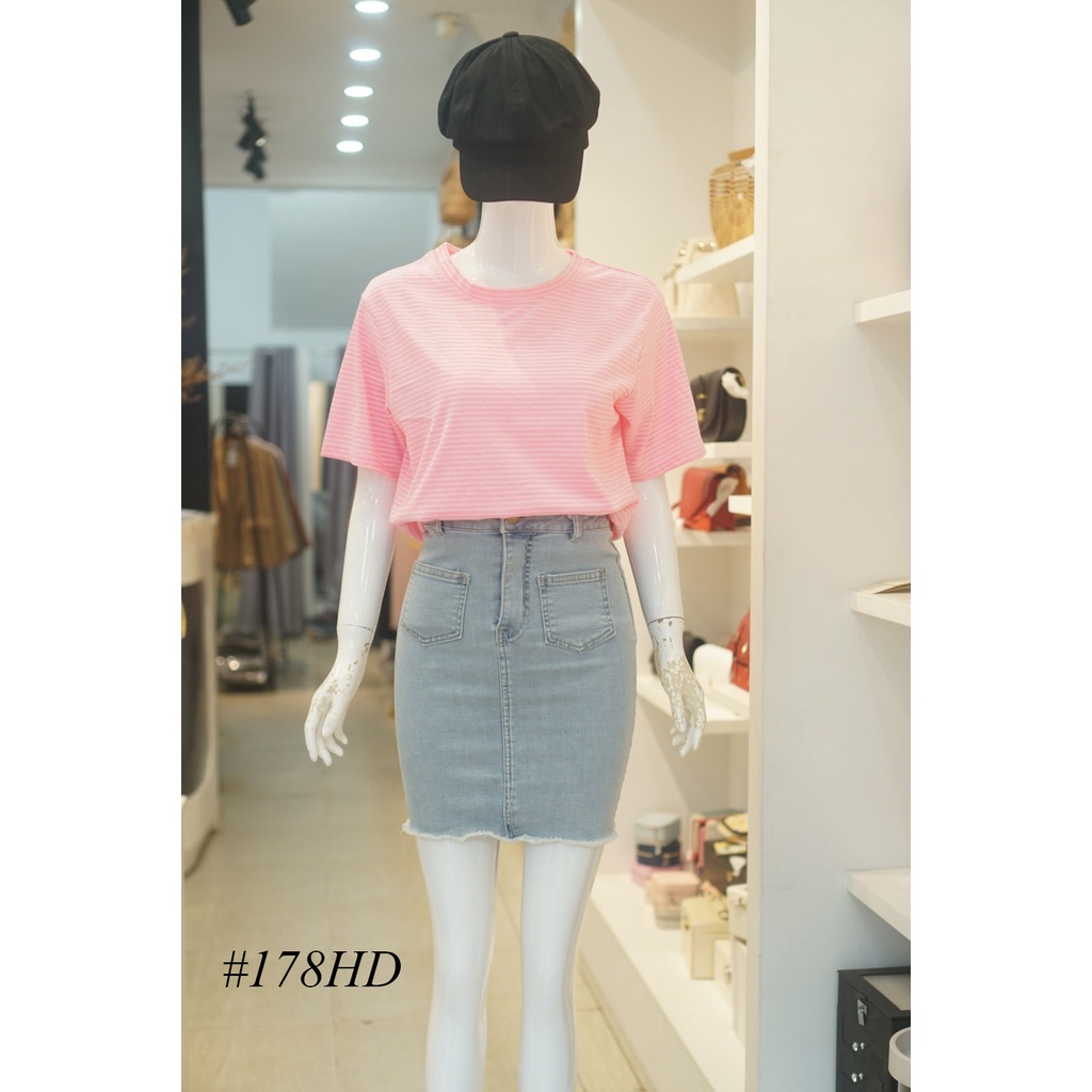Áo Thun Cotton Sọc Nhỏ 178