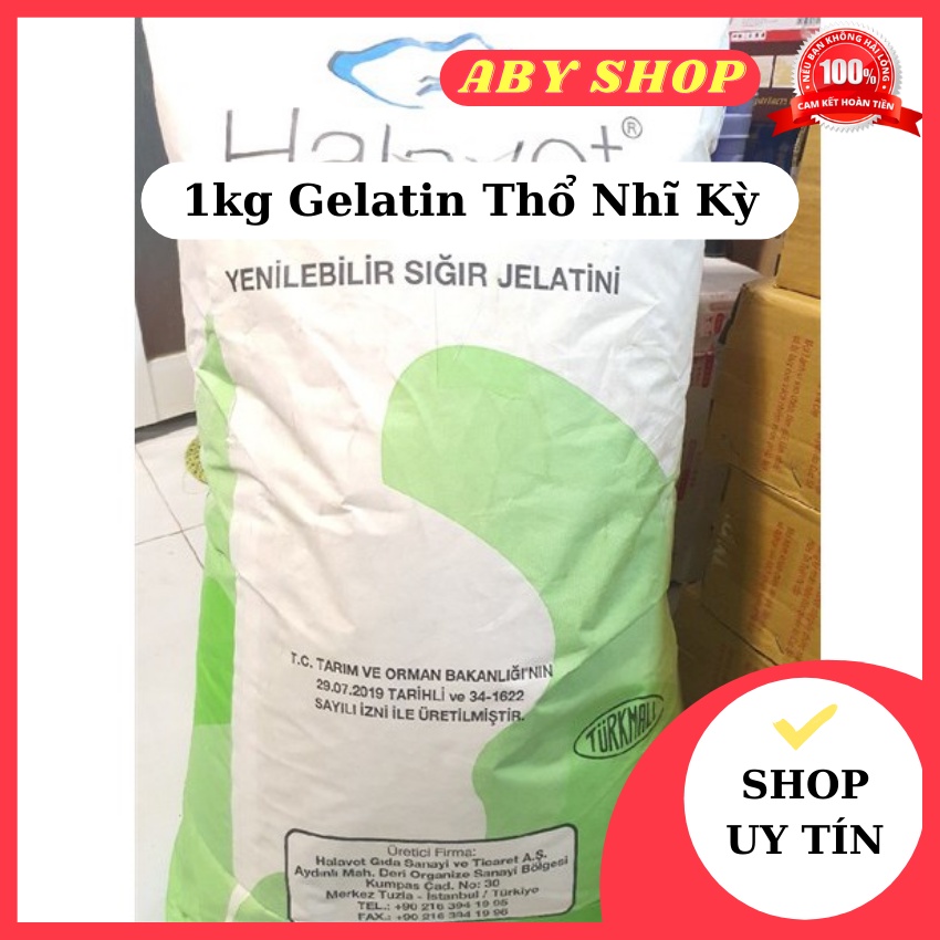 1kg Gelatin Thổ Nhĩ Kỳ 250 Bloom ⚡ GIÁ SỐC ⚡ gelatin làm bánh lạnh pudding, khúc bạch, mousse siêu ngon