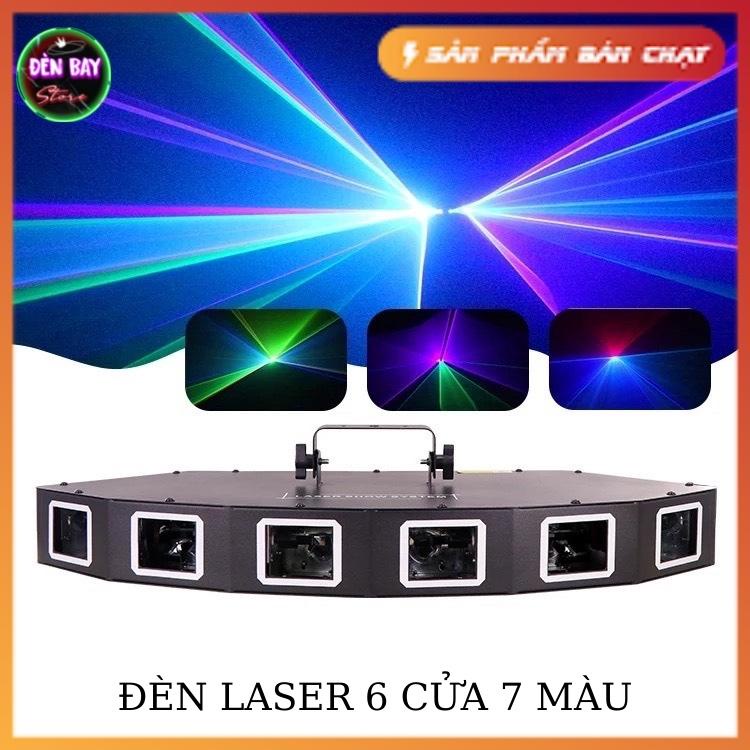 ĐÈN LASER 6 CỬA 7 MÀU HÌNH QUẠT - CHUYÊN DÙNG QUÉT TIA , THÍCH HỢP QUÁN BAR , VŨ TRƯỜNG CHUYÊN NGHIỆP
