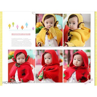ÁO CHOÀNG + BAO TAY + BĂNG ĐÔ CHE TAI BẰNG LEN CHO BÉ