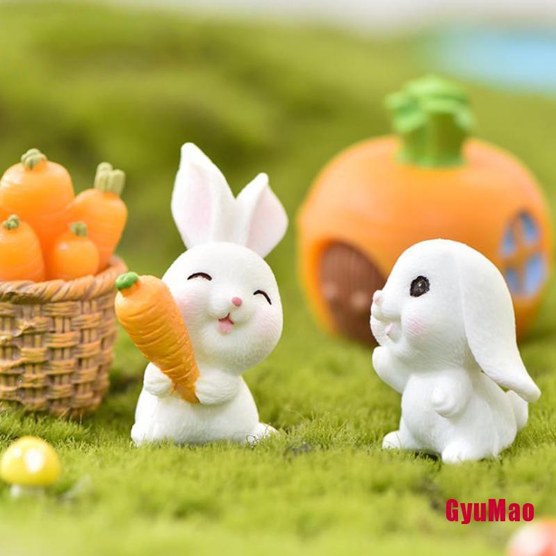 Set 7 Đồ trang trí Thỏ Mini Trang Trí Sân Vườn/Tiểu Cảnh DIY