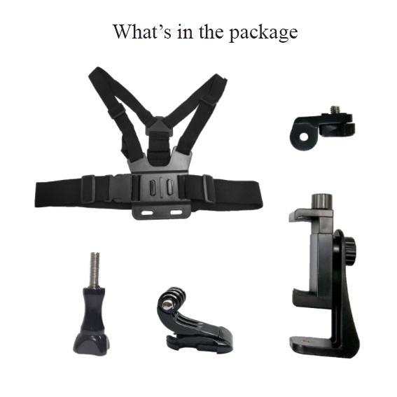 Mới 6pcs Điện Thoại Gắn Ngực Dây Đeo Giá Đỡ Dây Đeo Ngực Xoay Dây Kẹp Cho Điện Thoại Thông Minh GoPro