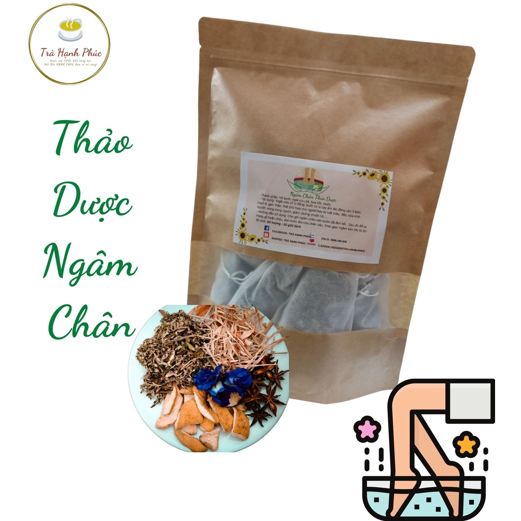 Thảo dược ngâm chân ( ngãi cứu, vỏ bưởi, sả, hoa hồi, muối)