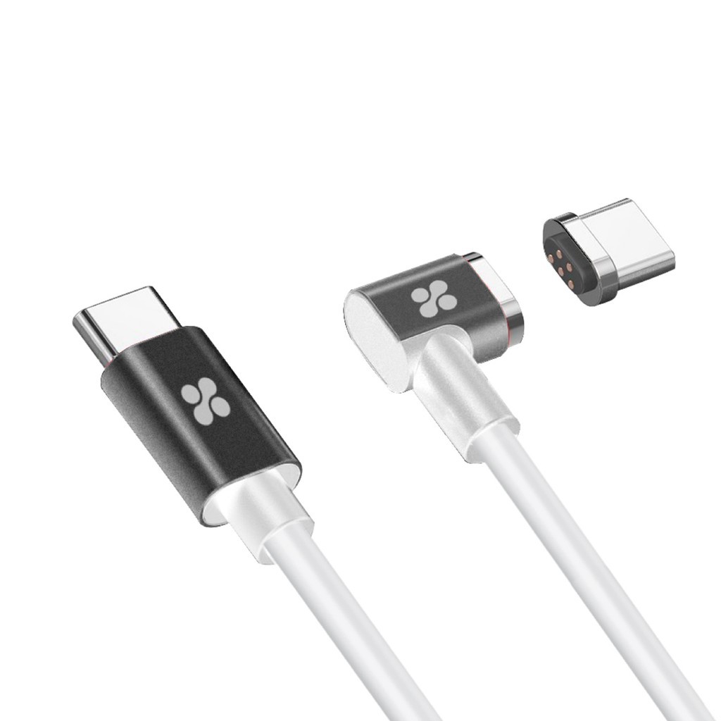 Cáp chuyển đổi Promate MagLink-C USB-C sang Type-C bẻ góc 90 độ 86W dây 2m