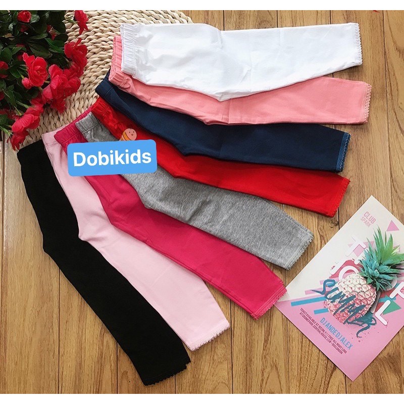 Quần legging bé gái thun cotton siêu dày dặn co giãn loại 1 (22-40kg)