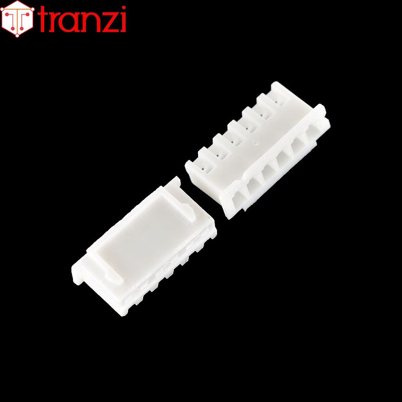 Vỏ header 2.54mm XH2.54 6P 8mm trắng - túi 50 cái