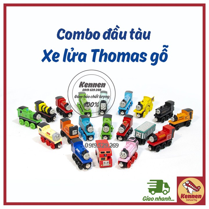 Tàu Thomas Combo 3-5-8-10 bộ đầu tàu/ Gỗ tự nhiên