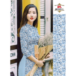 vải áo dài hoa nhí