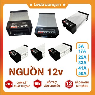 Nguồn led nhôm chống nước, nguồn camera 12V - 5A, 17A, 25A, 33A, 41A, 50A