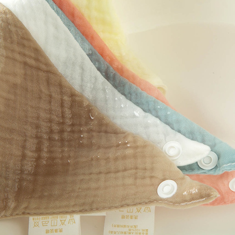 Yếm Ăn Cotton Mềm Mại Hình Tam Giác Xinh Xắn Cho Bé