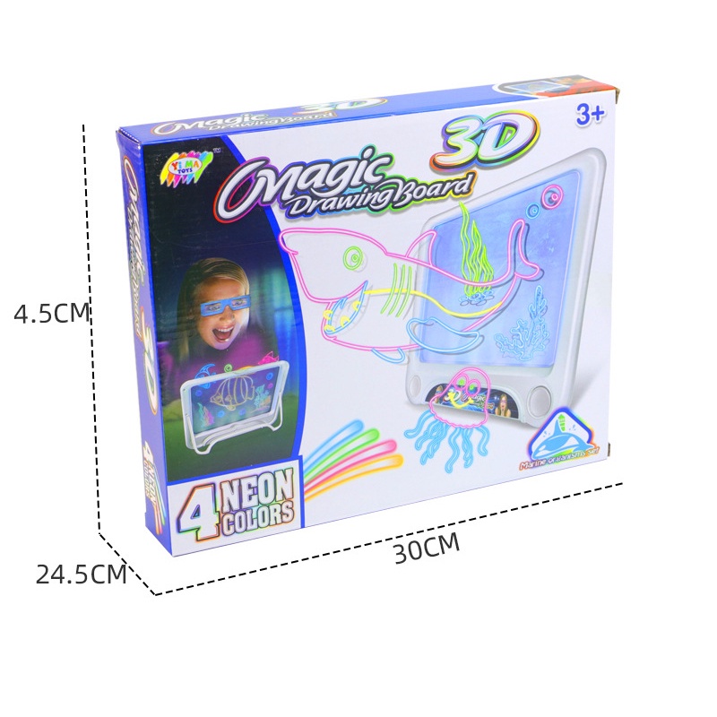 Bảng vẽ ma thuật ánh sáng 3D, màn hình vẽ tranh graffiti ba chiều