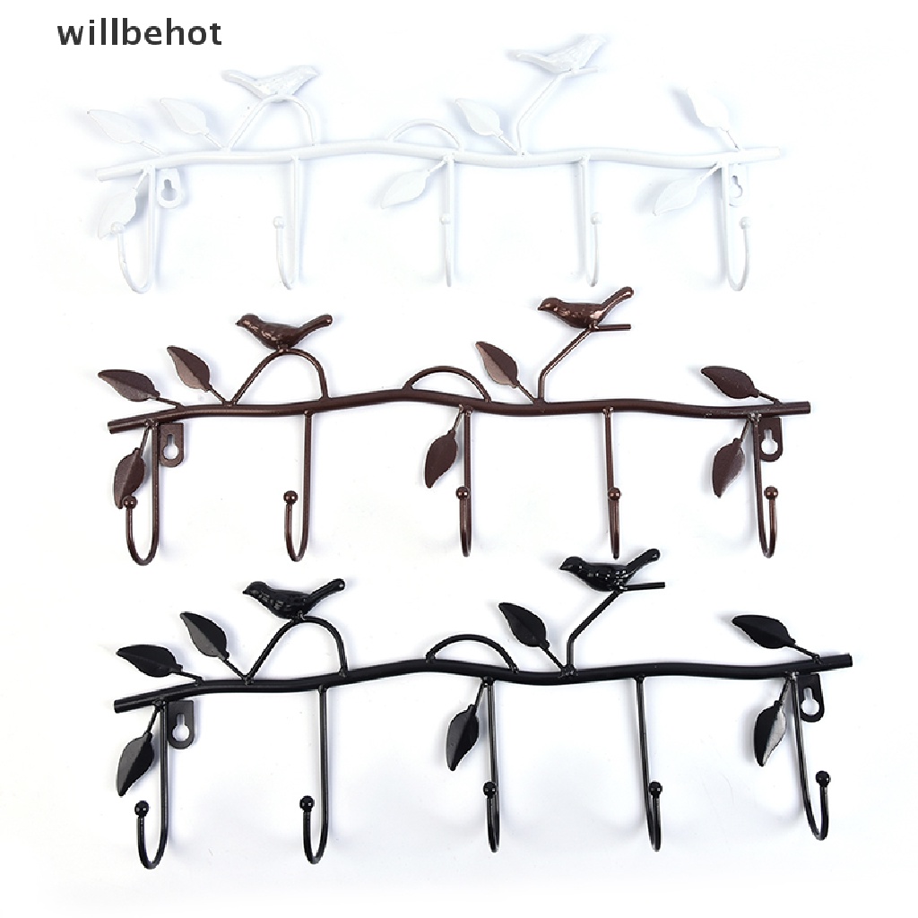 Set 5 Móc Sắt Treo Đồ Hình Chú Chim Cổ Điển Độc Đáo