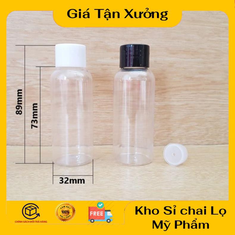 Chai Chiết Mĩ Phẩm ❤ TRÙM SỈ ❤ Chai nhựa pet Nắp Vặn đen 20ml,30ml,50ml,100ml chiết mỹ phẩm , phụ kiện du lịch