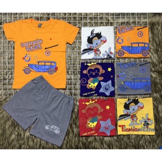 Bộ cotton catter in hình xe bé trai