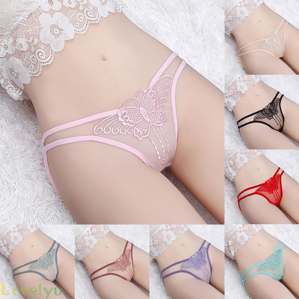 Quần Lót Nữ Vải Ren Trong Suốt Thêu Hoa Gợi Cảm