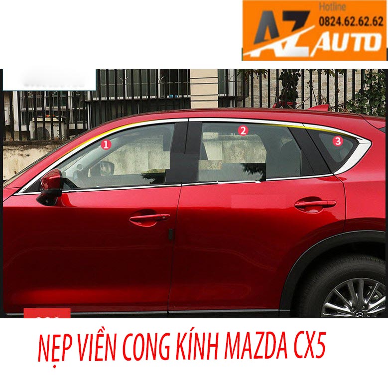 Viền cong kính Mazda CX5 2018-2022 - chất liệu innox cao cấp