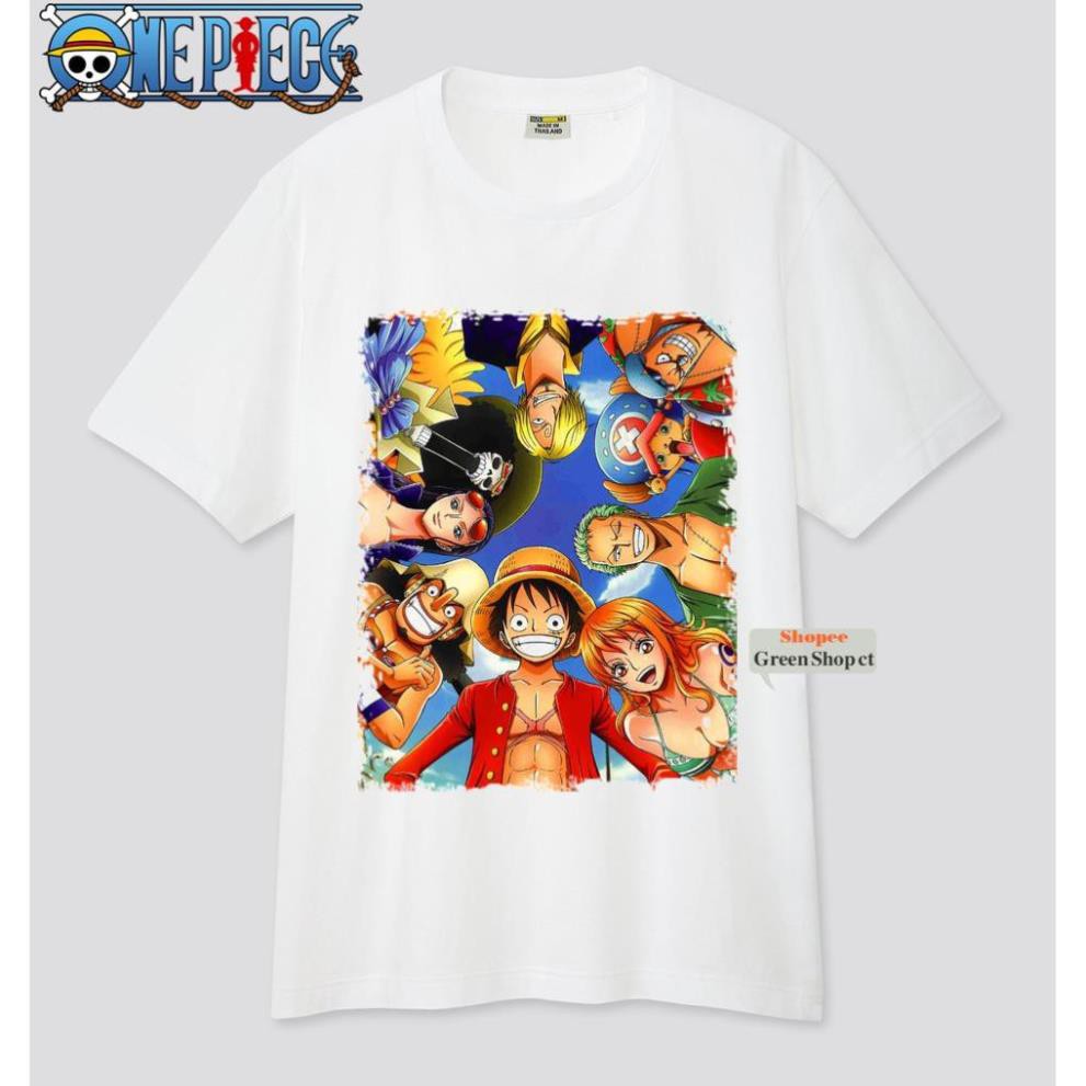 Áo Thun In Hình Nguyên Nhóm Luffy One Piece Vải Thái S088 / chất ao cực đẹp / mẫu mới nhất