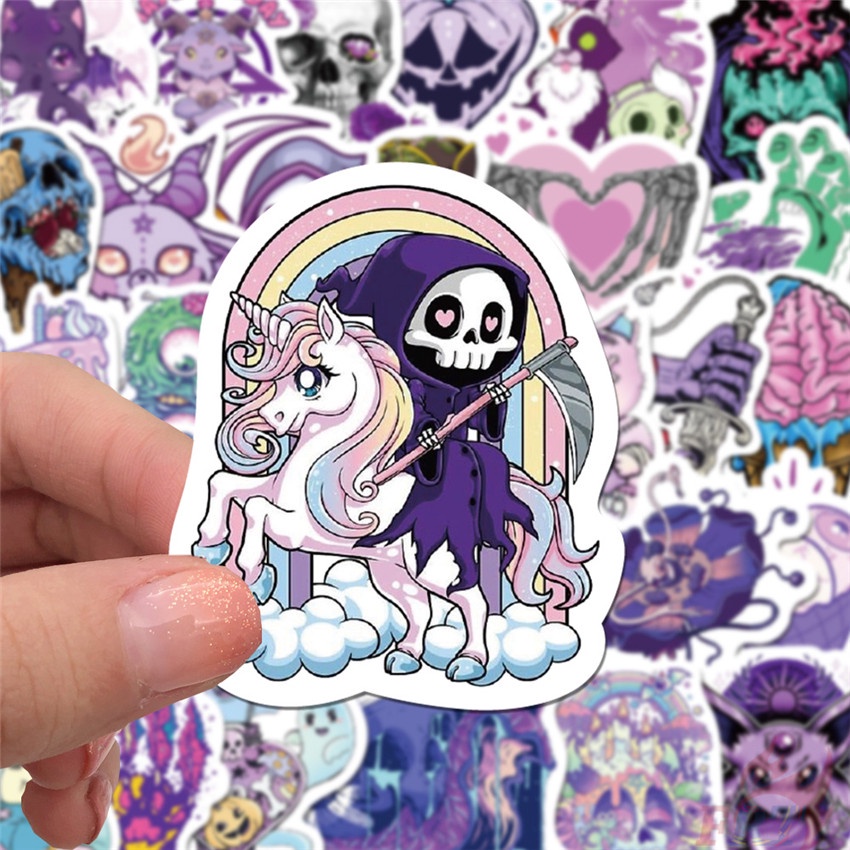 ❉ Set 03 Sticker Dán Trang Trí Nghệ Thuật Phong Cách Gothic Độc Đáo ❉ Bộ 64 Miếng Dán Chống Thấm Nước Họa Tiết Doodle Thời Trang