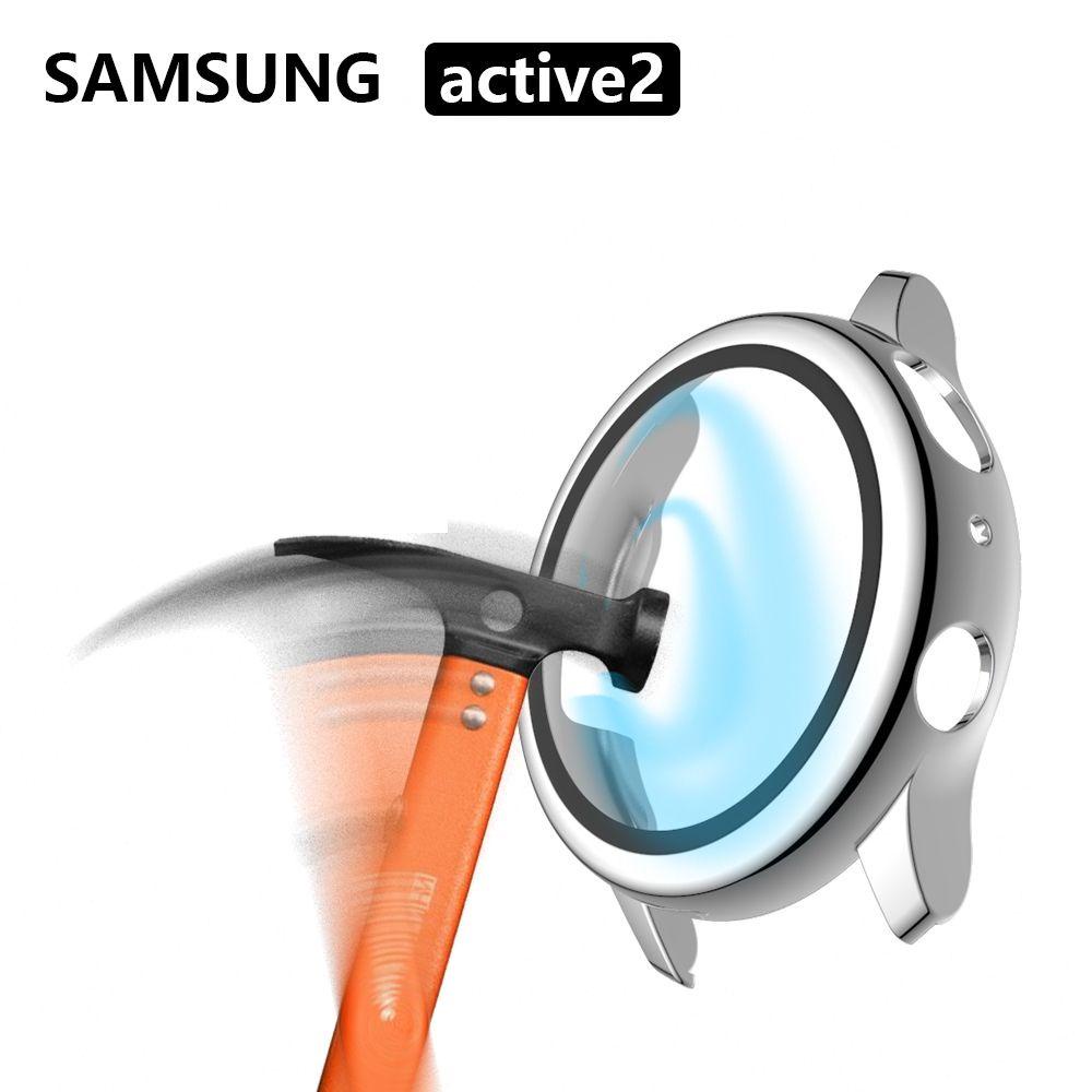 Ốp Điện Thoại PC Cứng Mặt Kính Cường Lực 9H Bảo Vệ Toàn Diện Cho Samsung Galaxy Watch Active 2