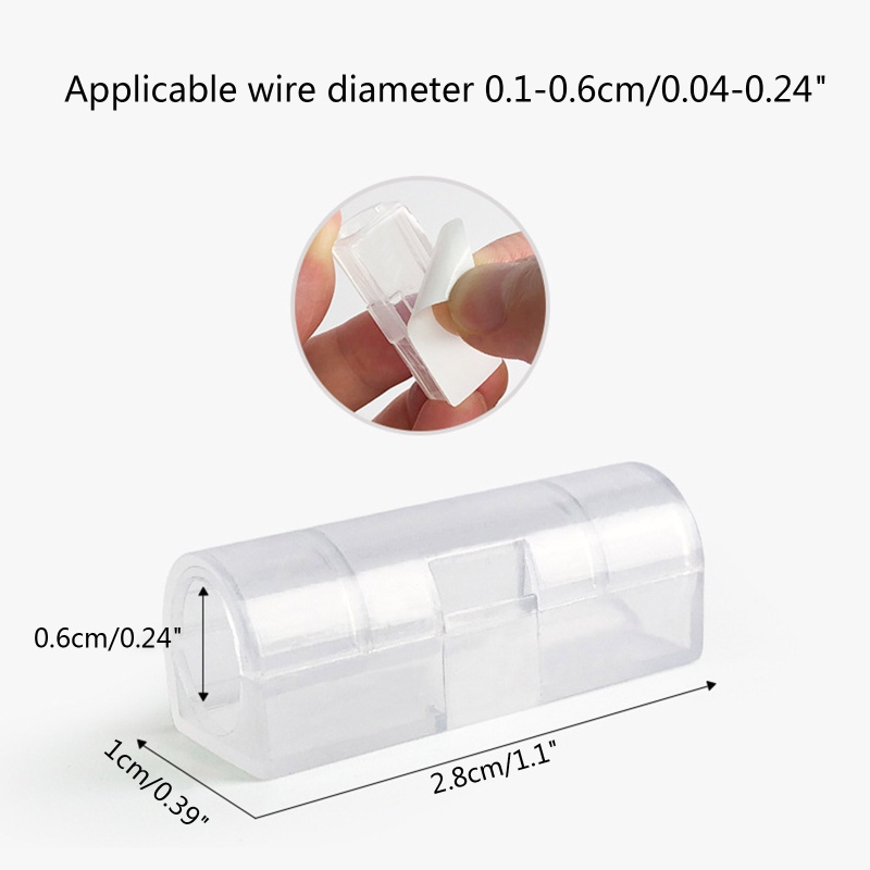 Set 20 Kẹp Giữ Dây Cáp Tự Dính Tiện Dụng Cho Gia Đình / Văn Phòng