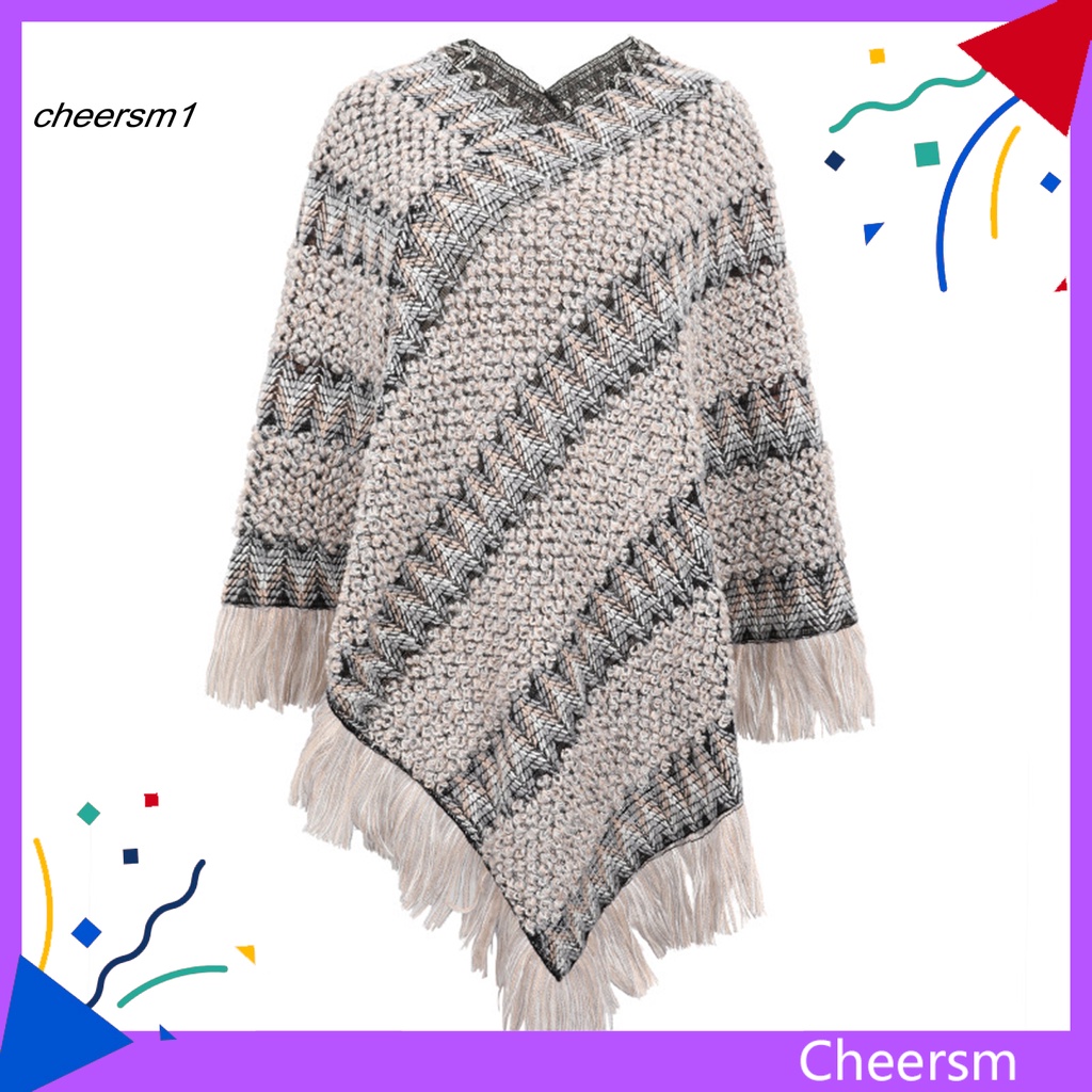 Áo choàng dệt kim phong cách Bohemian thời trang cho nữ
 | BigBuy360 - bigbuy360.vn