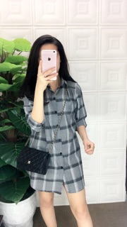 Váy sơ mi kẻ caro siêu hot