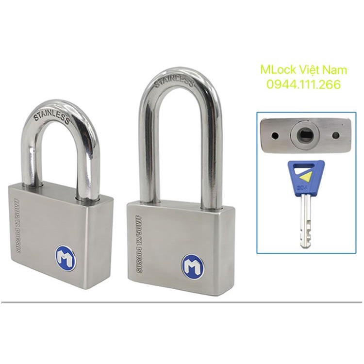 Ổ khóa treo MLock inox 304 -11/50, 11/60 bảo hành 10 năm