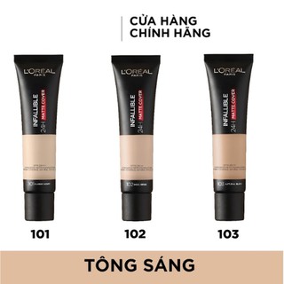 Kem Nền Mịn Lì Lâu Trôi 24h L'Oreal Paris Infallible Pro-Matte 24h Foundation 30ml