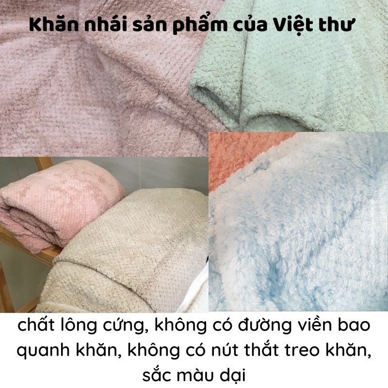 Khăn tắm lớn, khăn tắm sợi microfiber, lông mềm mịn, thấm hút nước nhanh 70x140 cm, nhiều màu - Việt thư