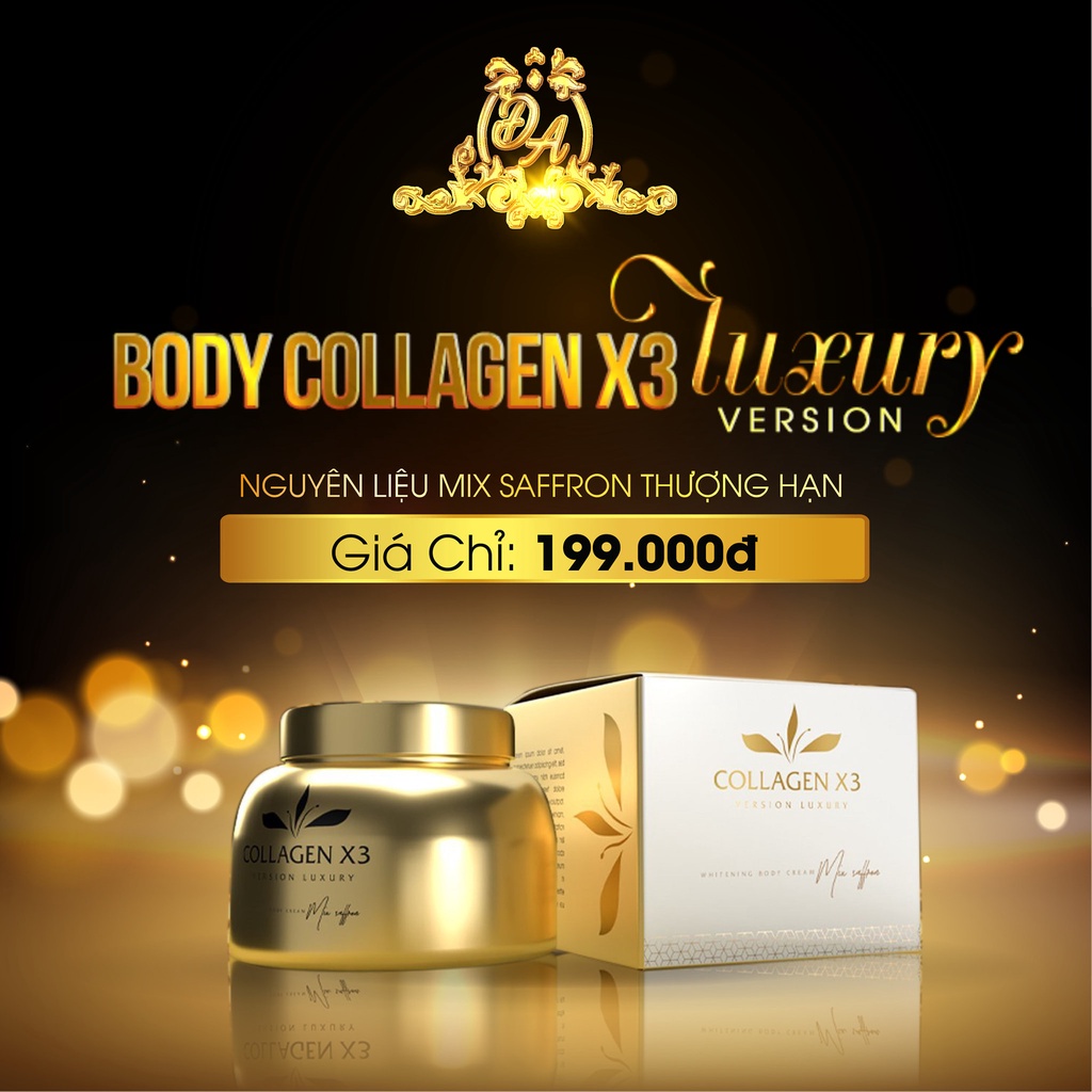 Kem body luxury collagen x3 Đông Anh - Kem dưỡng da toàn thân Đông Anh - Hộp 250 gr