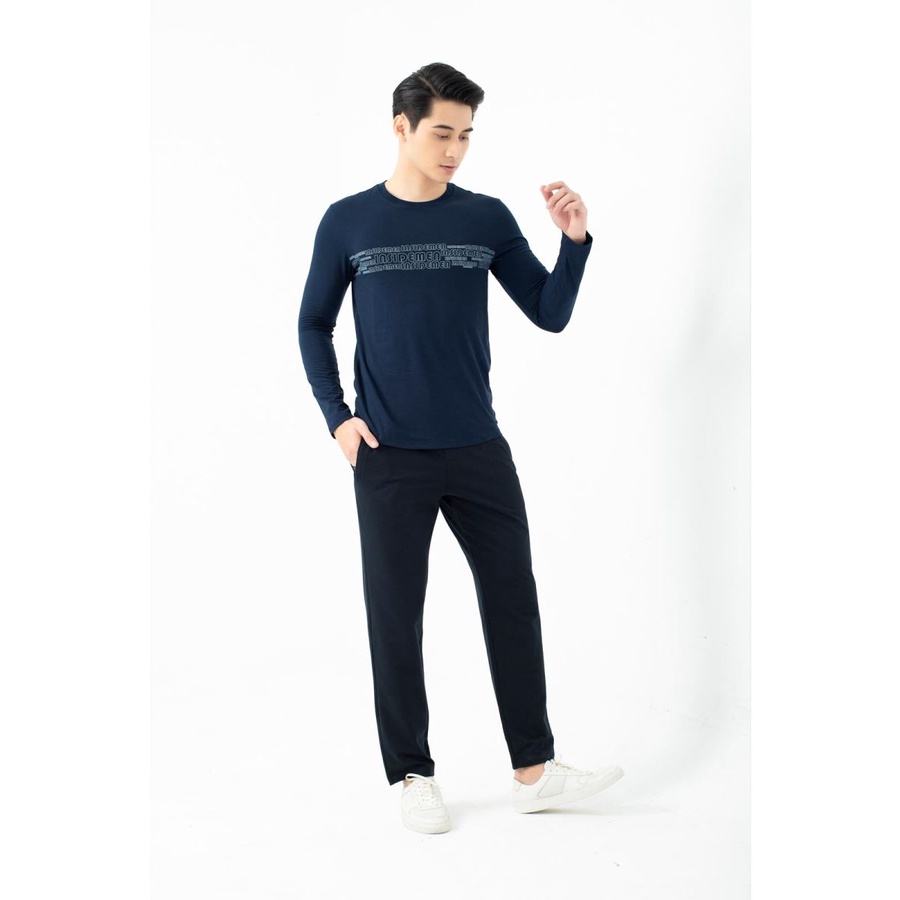 Áo Thu Đông Nam Thun Dài Tay Cao Cấp Aristino Insidemen ILT005W1 Chất Cotton Dáng Slim fit Cổ Tròn Tay Và Gấu Áo Suông | BigBuy360 - bigbuy360.vn