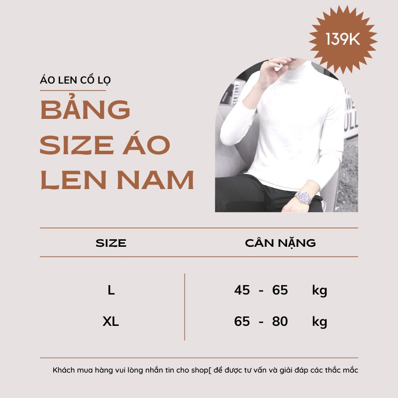 Áo Len Cổ Lọ,áo len nam, thời trang nam MENSWEAR chất Len mềm mịn kiểu dáng Hàn Quốc giữ nhiệt phong cách hàn quốc.