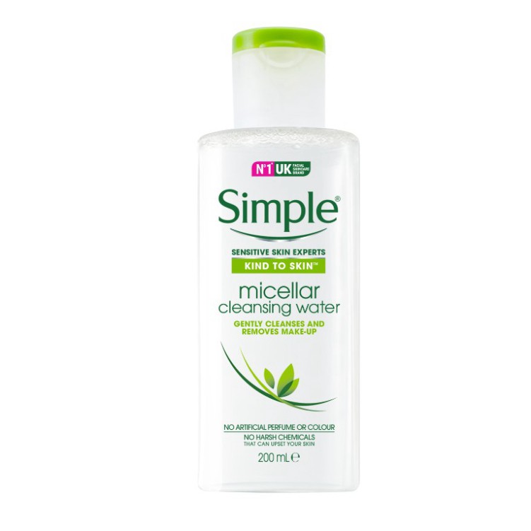 Nước tẩy trang kiềm dầu Simple Kind To Skin Micellar Cleansing Water 200ml