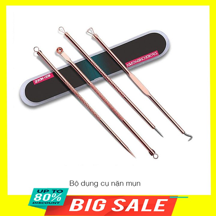 Bộ 4 cây nặn mụn có 8 đầu nặn màu vàng đồng, dài 13cm