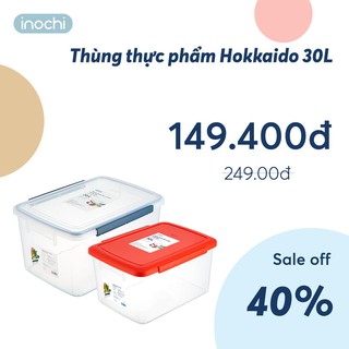 Thùng nhựa thực phẩm inochi 30L (tiêu chuẩn Nhật Bản), Giao màu ngẫu nhiên
