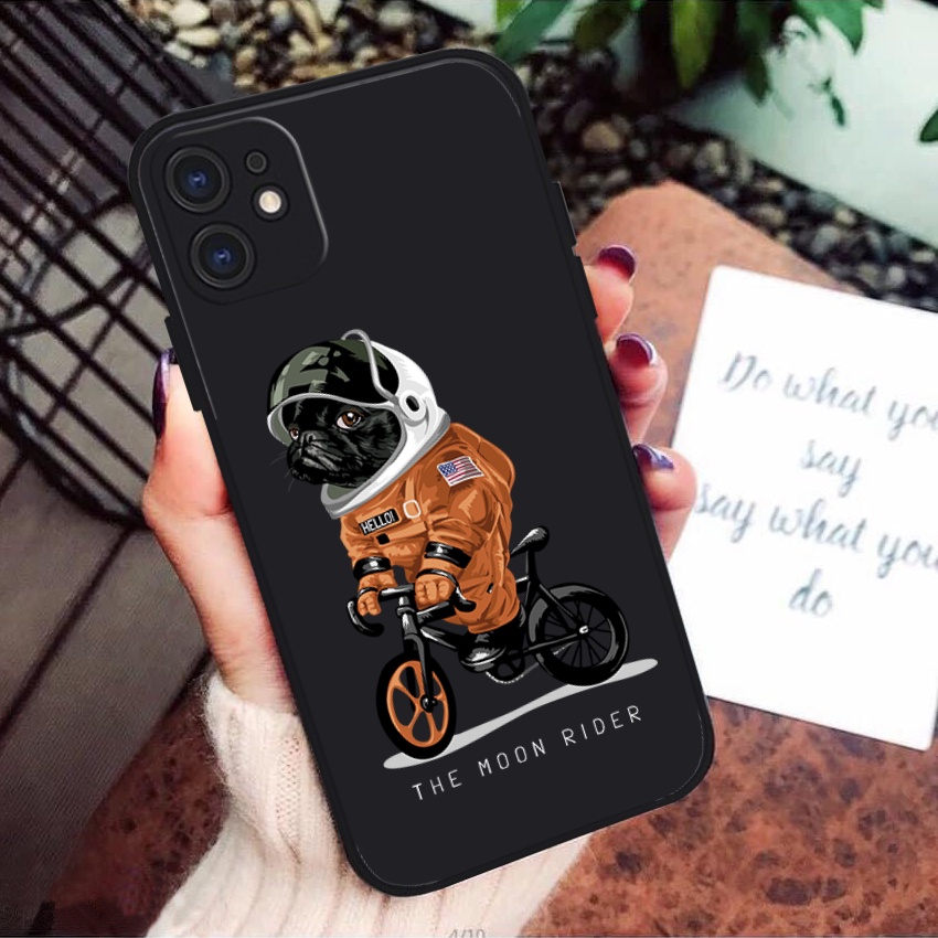 Vỏ ốp iPhone Silicon Cún phi hành gia cho iPhone 6 - 13promax - Chinchincase