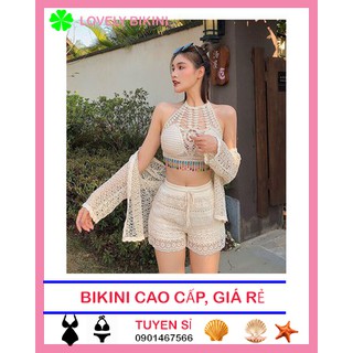 Bộ bikini móc len đi biển
