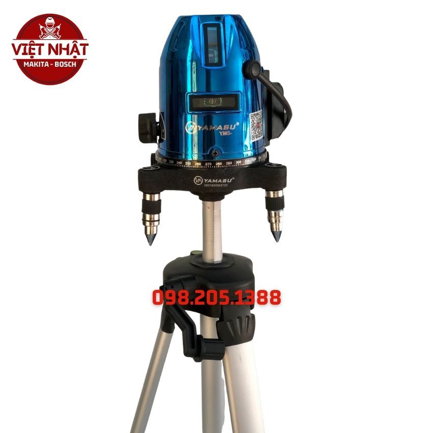 Máy bắn cốt cân bằng laser YAMASU 303plus phím cơ , 5 tia xanh siêu mảnh, pin cài dung lượng 4400mah