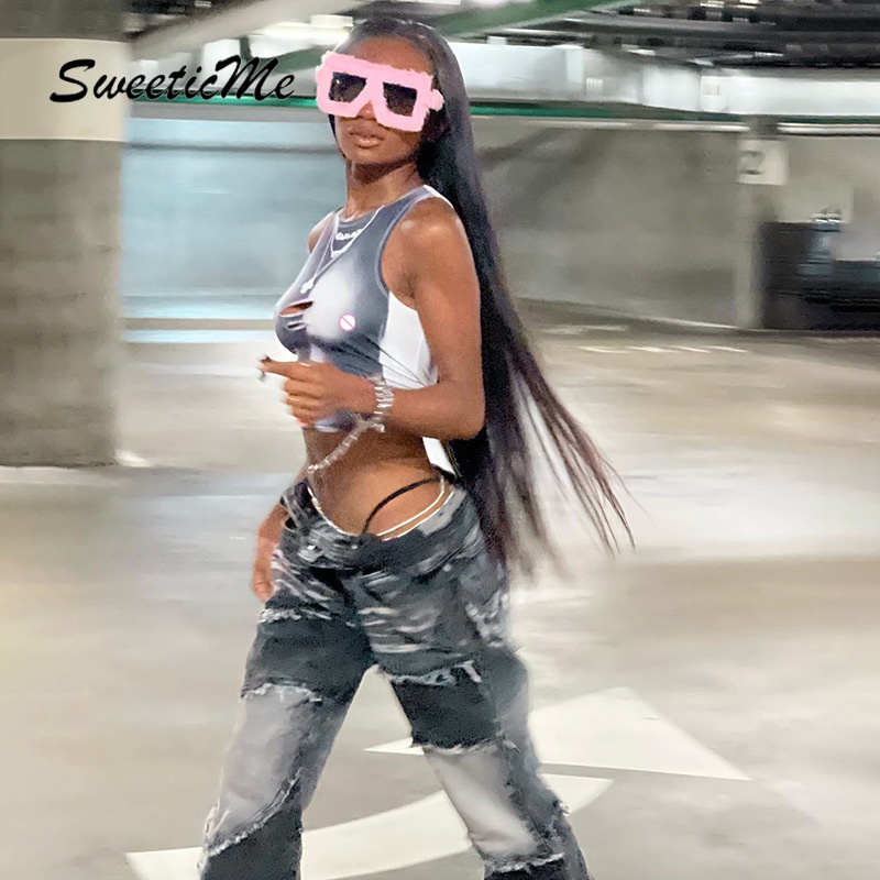 Áo Tank Top Không Tay Dáng Ôm In Họa Tiết Thời Trang Hàng Mới Dành Cho Nữ