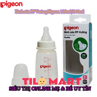 [CHÍNH HÃNG] Bình sữa PP Vuông Pigeon 120ml/240ml