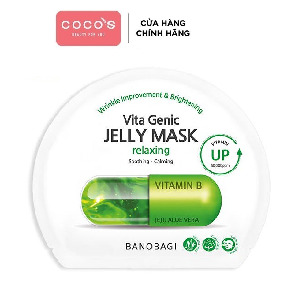 [Mã COSCOCOT4 -8% đơn 250K] Mặt Nạ Dưỡng Da Banobagi VITA GENIC RELAXING JELLY MASK 30ml - [BANOBAGI XANH LÁ]