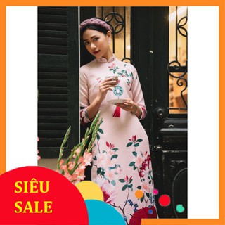 [GIẢM GIÁ SỐC ] Áo dài cách tân hồng mới, siêu xinh lụa nhật