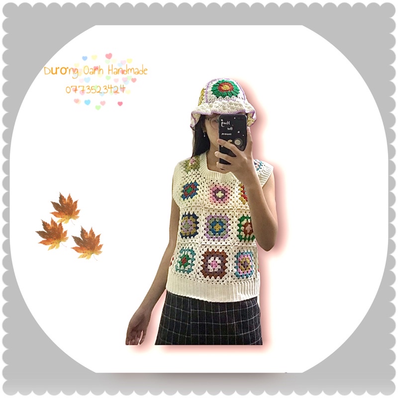 Áo len handmade gile ráp ô mô phỏng áo của M A N G O
