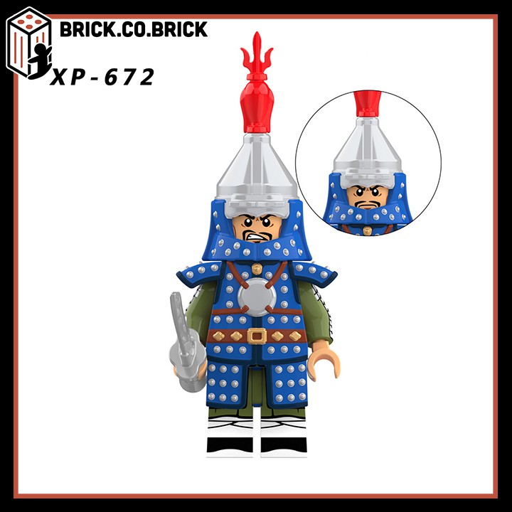 Binh Lính Trung Cổ Kỵ Binh Đấu Sĩ Súng Giáp Sĩ Đồ Chơi Lắp Ráp Phát Triển Trí Tuệ Minifig KT1091 set 2