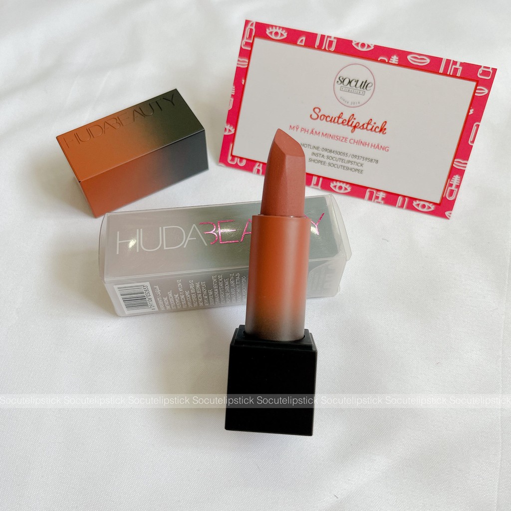 Fullbox - Son lì Huda Beauty Power Bullet Matte Lipstick màu First Kiss