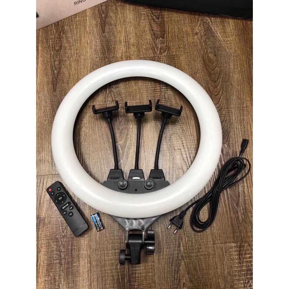 BỘ ĐÈN LIVESTREAM 45CM , 3 KẸP ĐIỆN THOẠI , KÈM REMOTE , PHỤ KIỆN (M45)