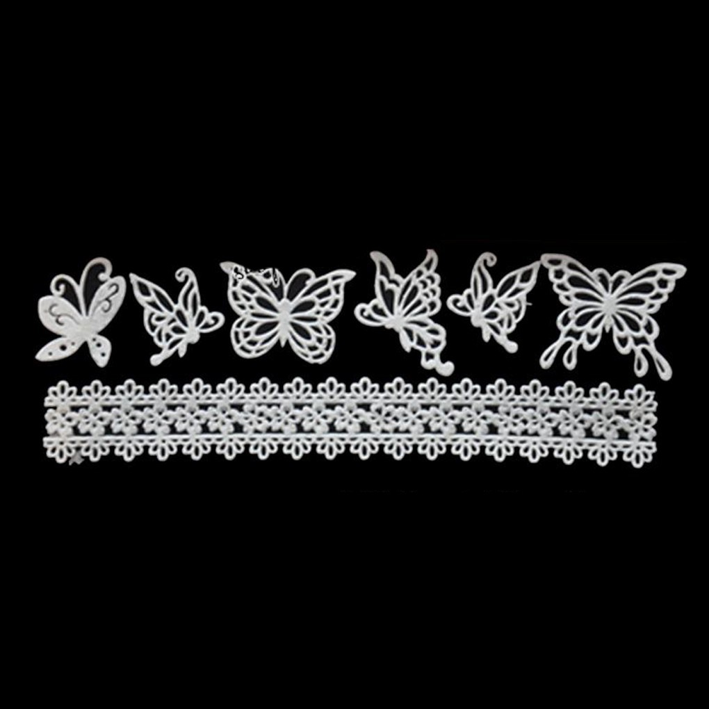 Khuôn tạo hình bánh hình bươm bướm, dải ren