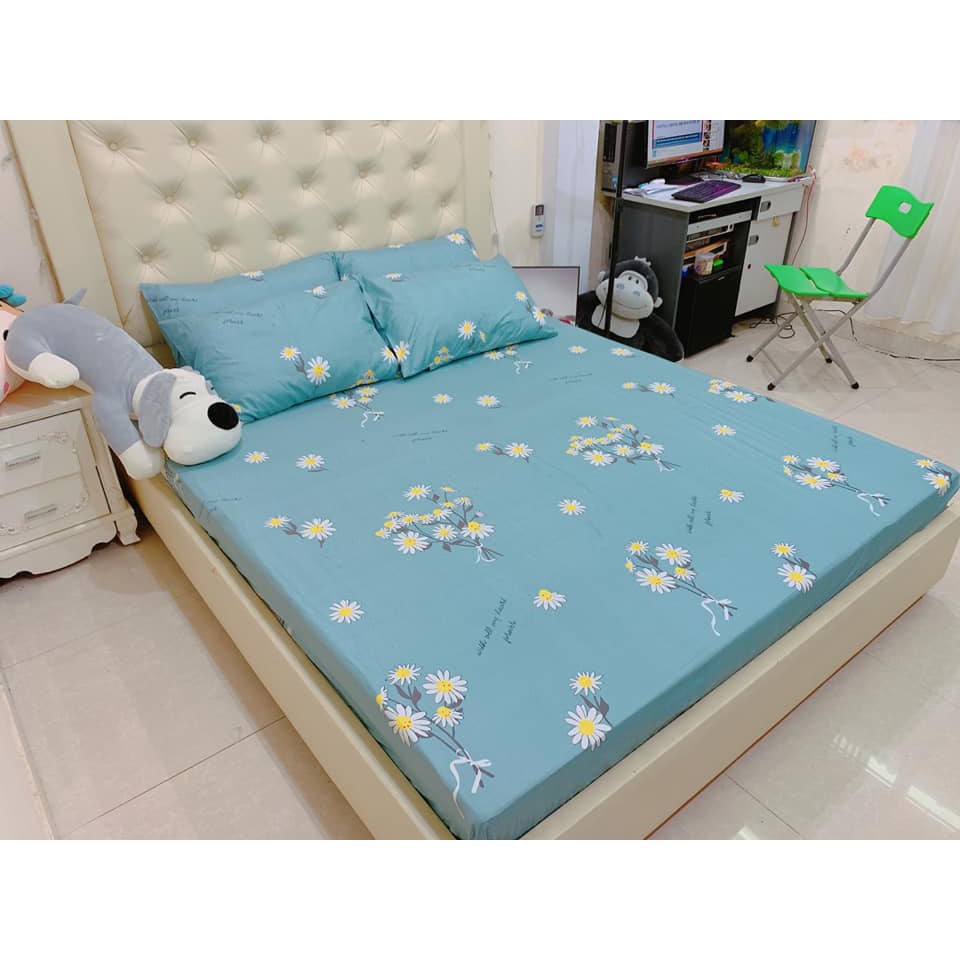 Bộ Ga Gối 💎SALE💎 bo chun theo yêu cầu chất liệu nỉ poly nhập khẩu cao cấp kích thước 2m x 2m2 phong cách hàn quốc