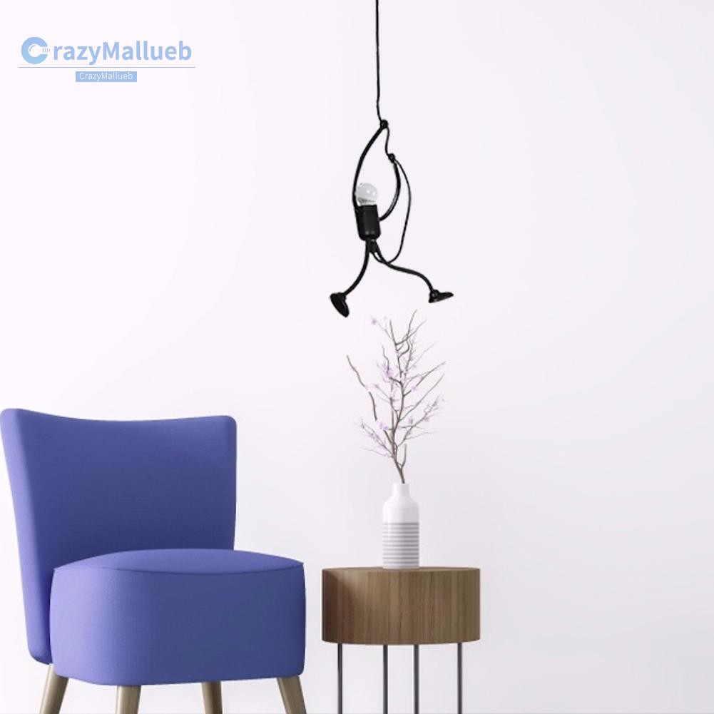 Crazymallueb❤Metal Little Man Climbing Pendant Hanging Light Lamp NO Bulb for Home Restaurant❤Lighting