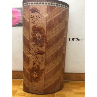 Chiếu trúc vân gỗ lụa nằm 2 mặt gập đôi từ 1,2 m đến 1m8*2m